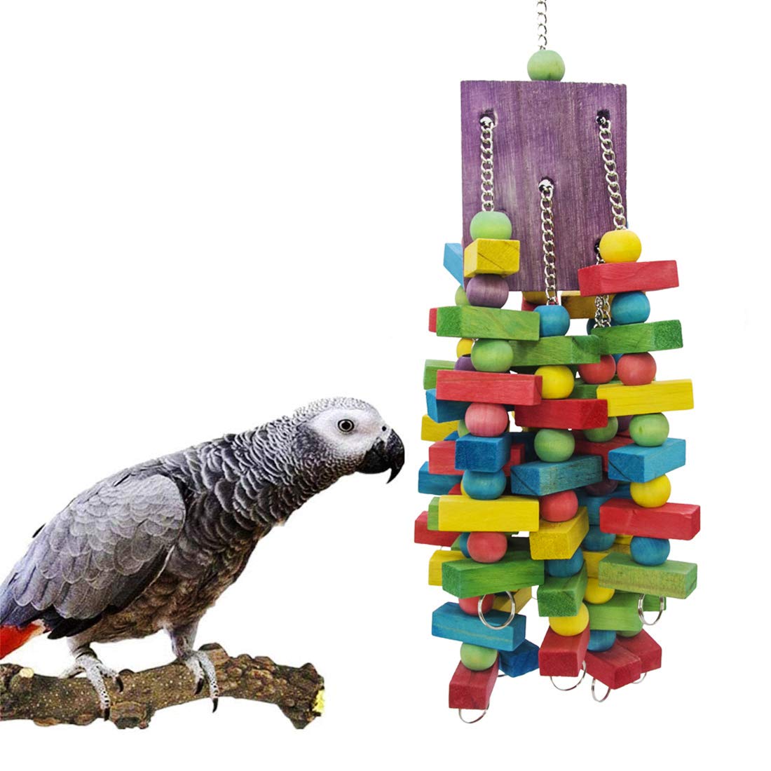 Buy MQ Parrot Toy Bird Toy Made with Nature Wood, Parrot Toys for