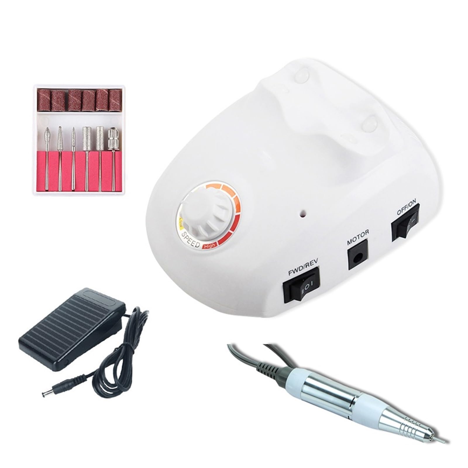 35000RPM elektryczna wiertarka do paznokci, profesjonalne zestawy wiertła Manicure lakier żel Romover Pedicure pilnik Nail Art Equipmen ,Niskie wibracje