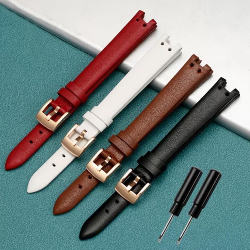 Leather Strap For Anne Klein Notch Girl Small Shield Retro Soft Comfortable Watch Band Accessories for AK