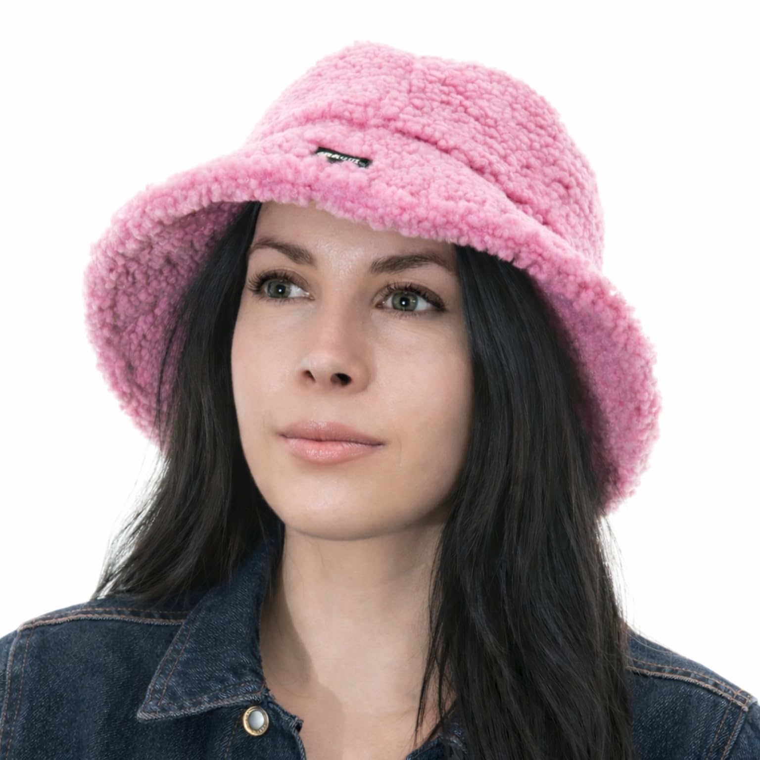 CRAGGI Borg Bucket Hat Pink Sherpa Teddy Hat