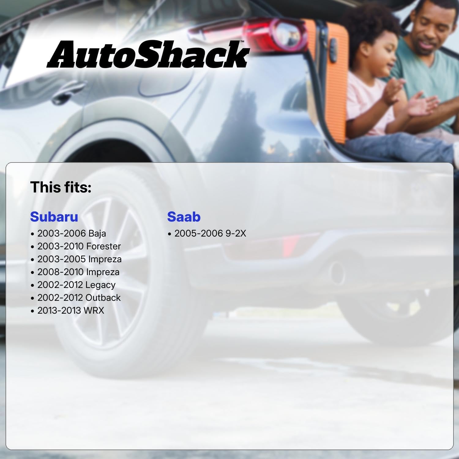 AutoShack Front Brake Calipers & Ceramic Brake Pads for Subaru, Outback 2002-2012 Forester 2003-2010 Legacy 2002-2012 Impreza 2003-2005, 2008-2010 Baja 2003-2006, AWD H4 2.0L 2.5L H6 3.0L