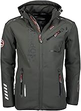 Geographical Norway ROYAUTE MEN – Men's Softshell Jacket – Breathable Outdoor Hood – Winter Windbreaker Jacket – Outdoor Activities ()