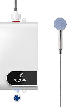 Instant Tankless Water Heater Electric,110V,3500W Portable Hot Water Heater with Digital Display,Small Size for Kitchen & Bathroom