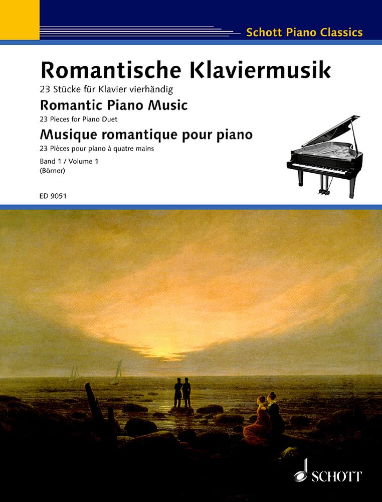 Musique romantique pour piano pour apprendre le piano à 4 mains