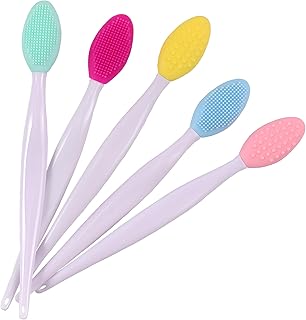 5 unids Lip Scrub Cepillos Doble Cara Silicon...