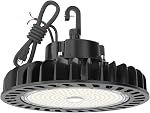 HYPERLITE LED UFO Lumières de haute baie 250W 35,000lm 1-10V Dimmable 5000K 5' Câble avec 110V Corde de crochet de fixation sans danger UL Répertorié pour Shopping Mall Stadium Exhibition Hall