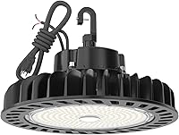 Vista 10 de HYPERLITE Luces LED High Bay de 100 W, 14,500 lm (145 lm/w) 5000 K, 1-10 V, regulable, cable de 5' con enchufe de 110 V, gancho de EE. UU., listado