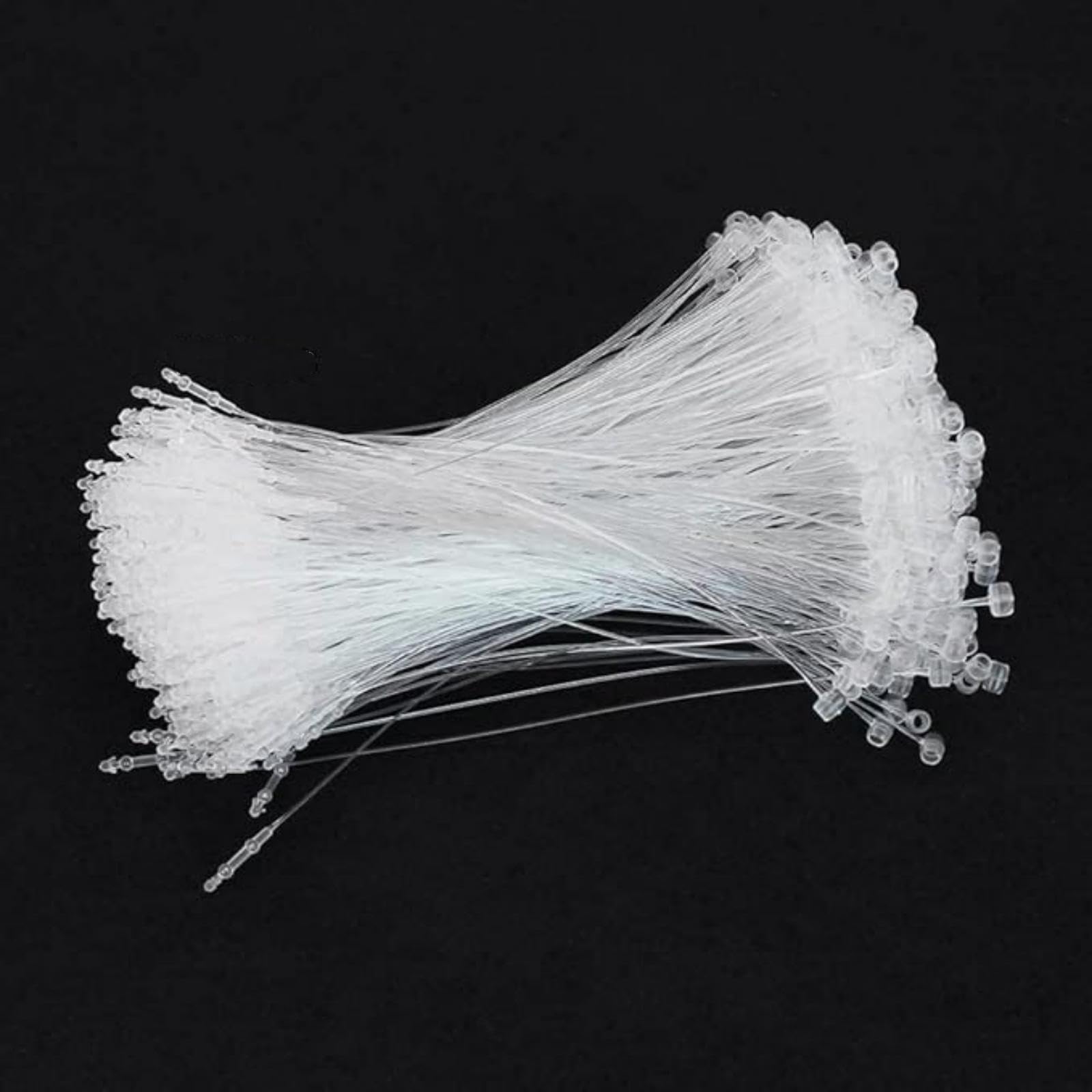1000 Pcs Plastic Price Tag Fastener, 12.5CM White Snap Lock Pins Loop for Delicate Items, Handbags, Hand-Knitted etc