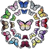 🌟DIY Wide Application: Mit diesen können Sie Hemd, Jeans, Blusen, Hosen, Weste, Vorhang, Kissen, Schal, Steppdecke, Schuhe, Schultasche usw. dekorieren und reparieren. Perfekte Dekoration für Kinderkleidung, Schultaschen und andere Dekorationen.