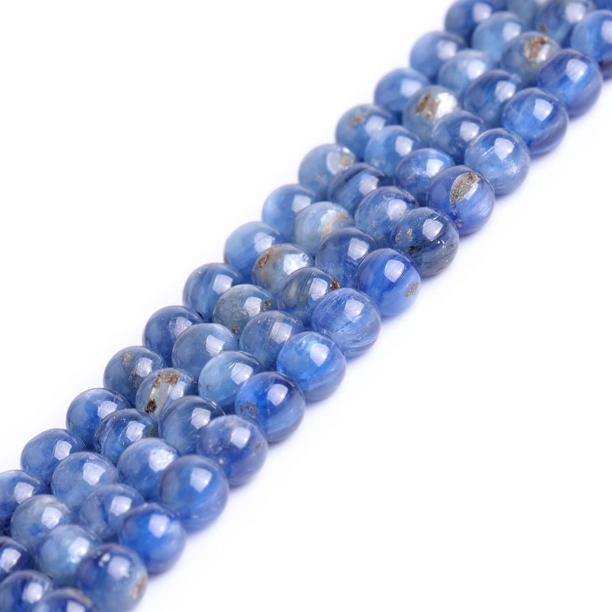 Sweet & Happy Girl's Store 6mm Round Gemstone Natural Kyanite Beads Strand 15 Inchjewellery Making Beads, 6mm Kyanite Agate Beads - Image 4