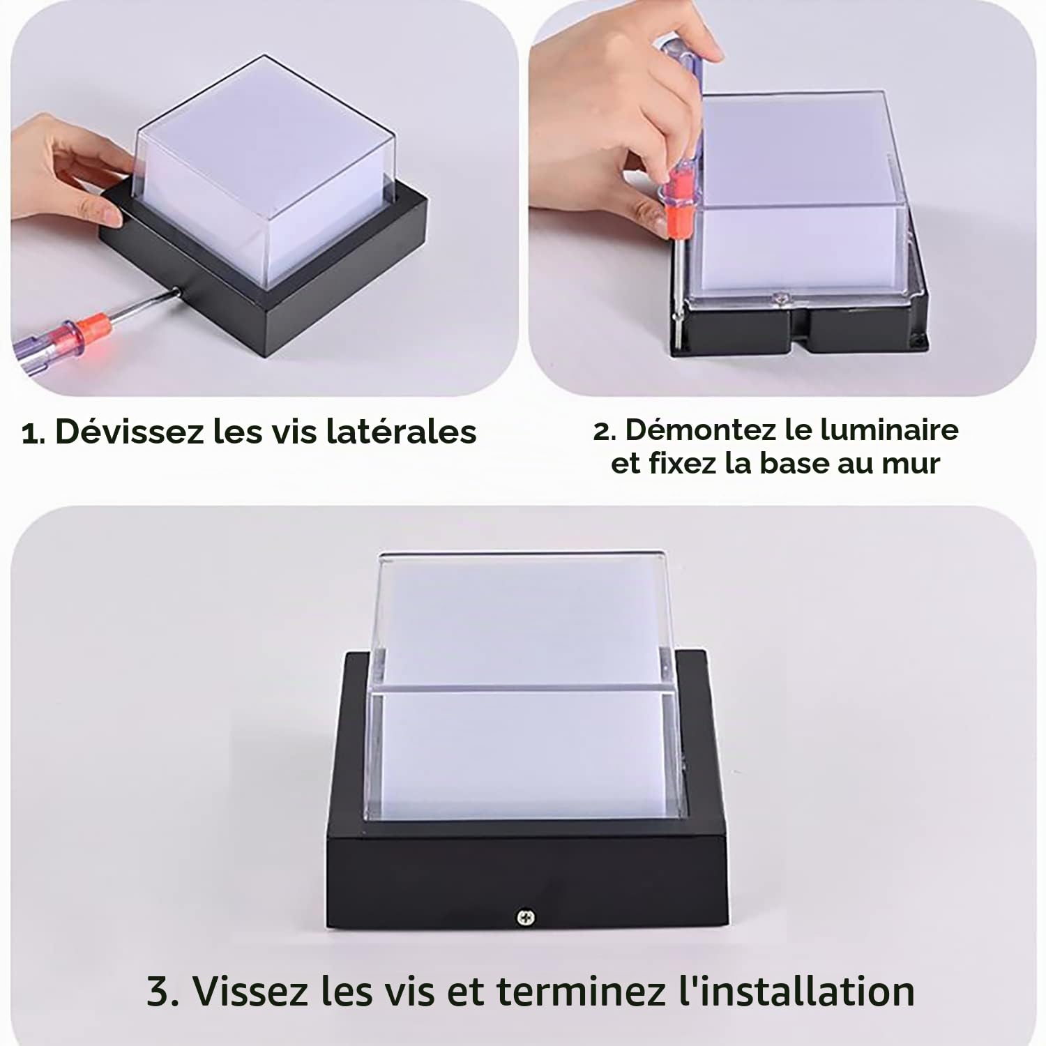 KZT Plafonnier LED Intérieur Detecteur de Mouvement 15W Exterieur Applique Murale Lampe avec Capteur Crépusculaire IP65 Étanche pour Escalier Garage Couloir Balcon Salle de Bains Porche Entrée, 3000K