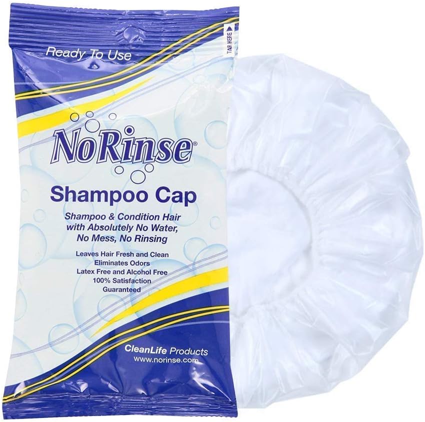 NoRinse Shampoo Cap by Cleanlife Products (Pack of 6), Shampoo and Condition Hair