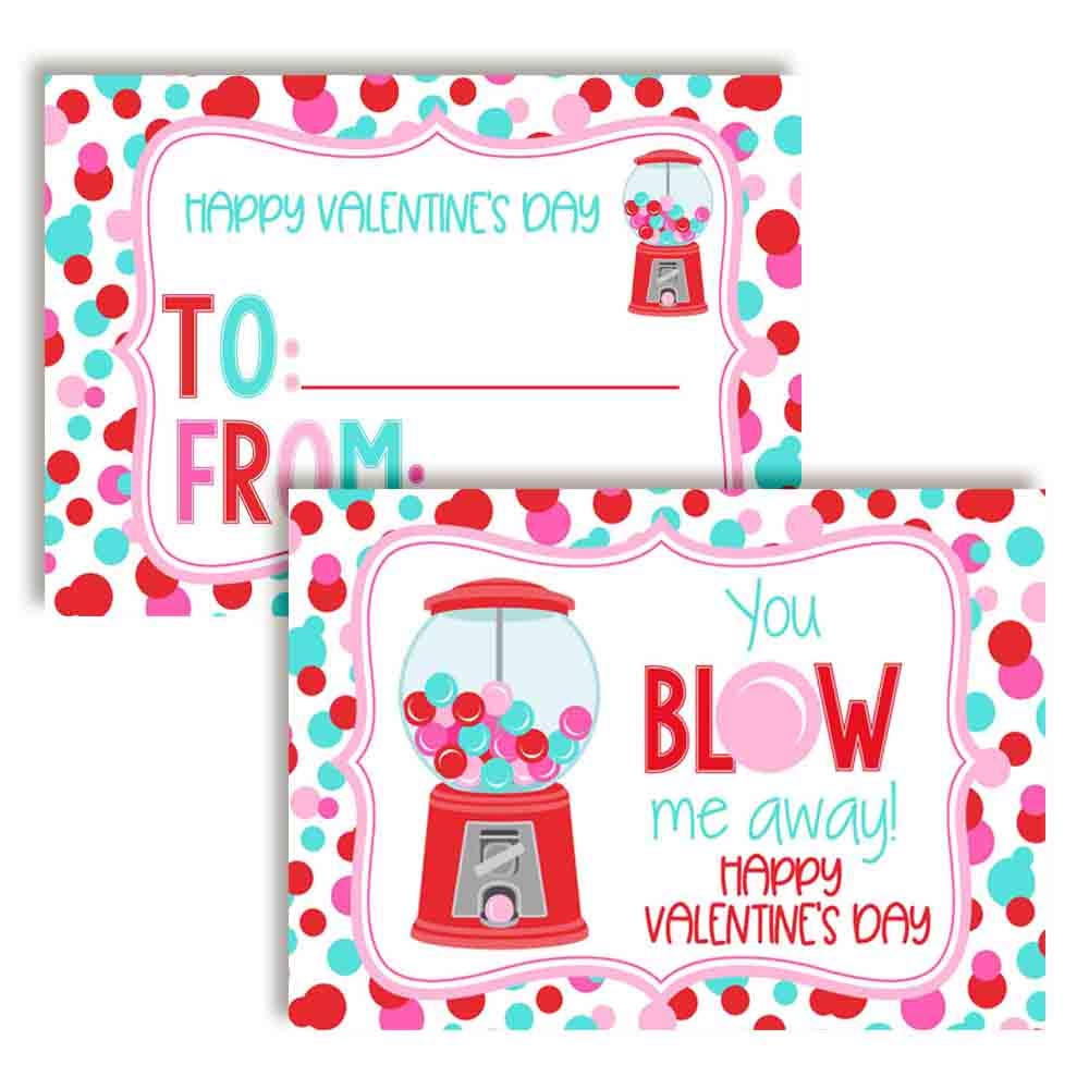 Amazon.com : You Blow Me Away Bubblegum Themed Valentine's Day Cards for Kids to give to Friends & Classmates, Thirty (30) 3.5 amazon-com-you-blow-me-away-bubblegum-themed-valentine-s-day-cards-for-kids-to-give-to-friends-classmates-thirty-30-3-5-x-5-fill-in-cards-without-envelopes-by-amandacreation