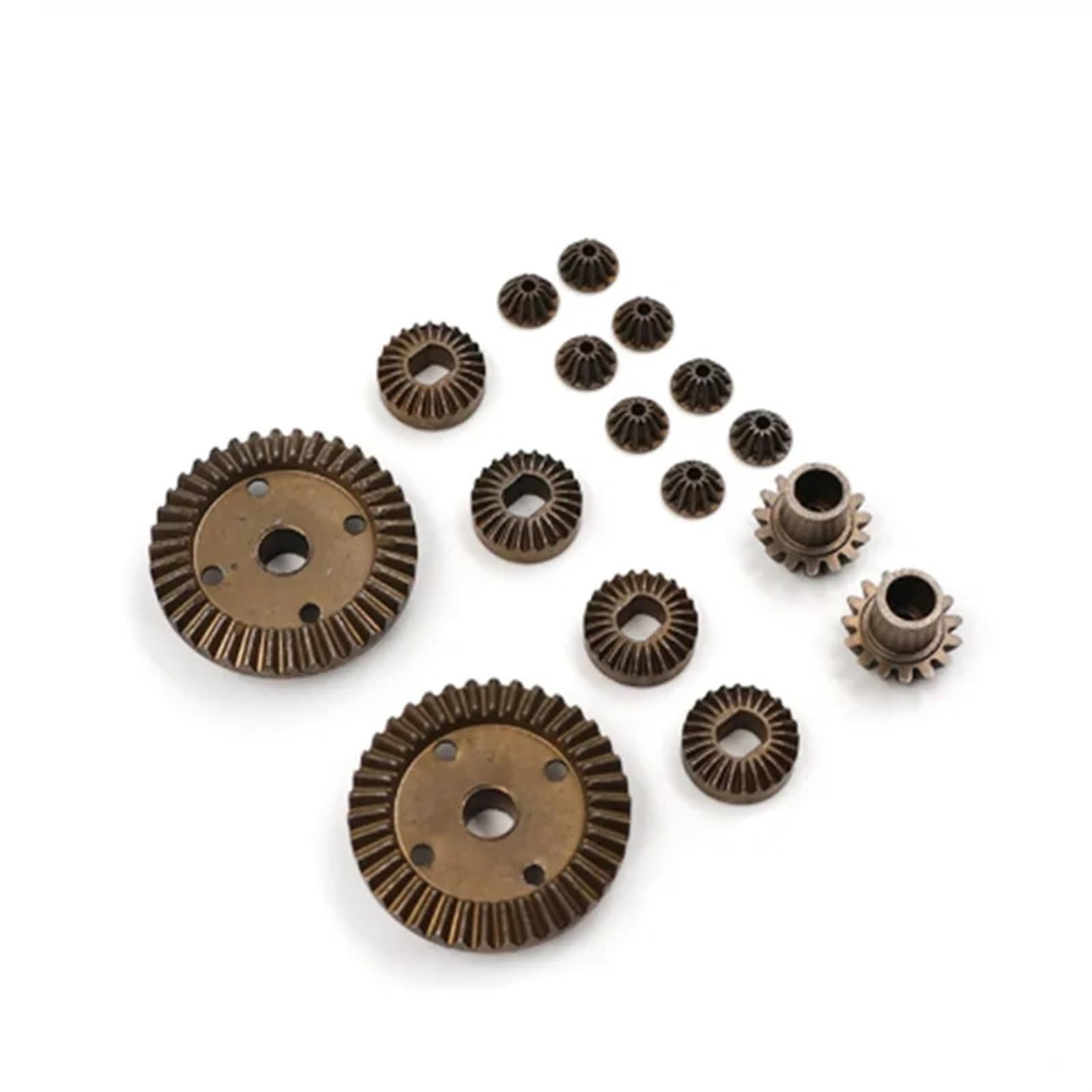 UNARAY Apto for Coches WLtoys 1/18 A949 A959 A969 A979 K929 RC, Piezas de reacondicionamiento de Metal, Dientes diferenciales mejorados