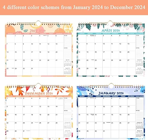 Miniatura 4 de Calendario 2024-2025  Calendario de pared de junio de 2024 a junio de 2025, calendario mensual de 13 meses con diseños de temporada para