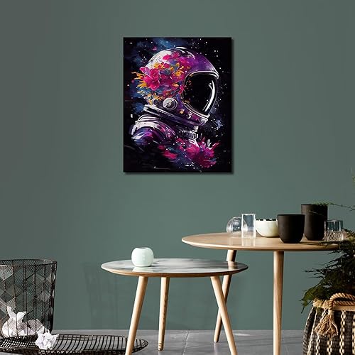 Miniatura 25 de TUMOVO Pintura de flores por números, pintura al óleo abstracta para adultos y niños, pintura por números, kits de pintura por números sobre lienzo