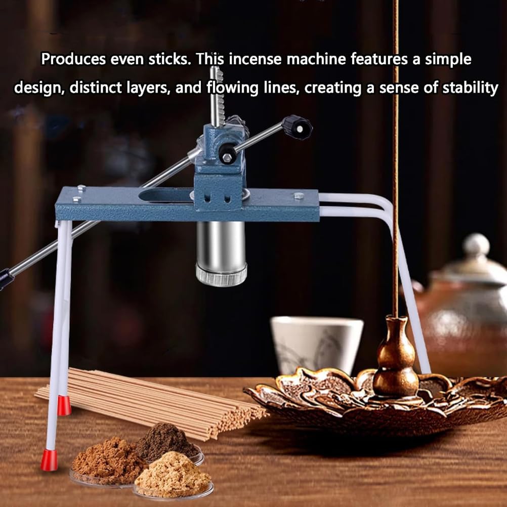 Máquina manual para hacer incienso, herramienta extrusora de prensa manual con soporte ajustable, 3 placas de molde intercambiables para fragancia de bricolaje, herramienta de formación rápida