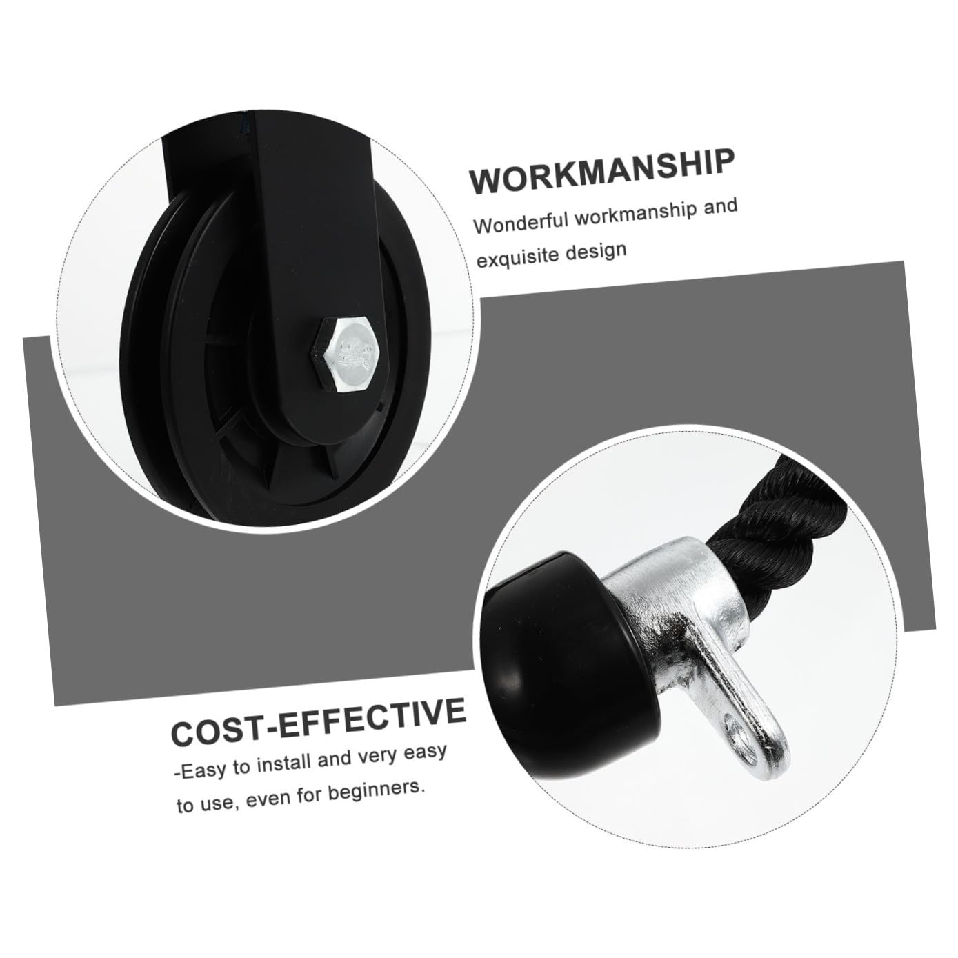 TOYANDONA Equipo Entrenamiento Muscular Tríceps Kit Poleas Gimnasio Duradero Fácil Instalar Usar Materiales Resistentes No Deforma
