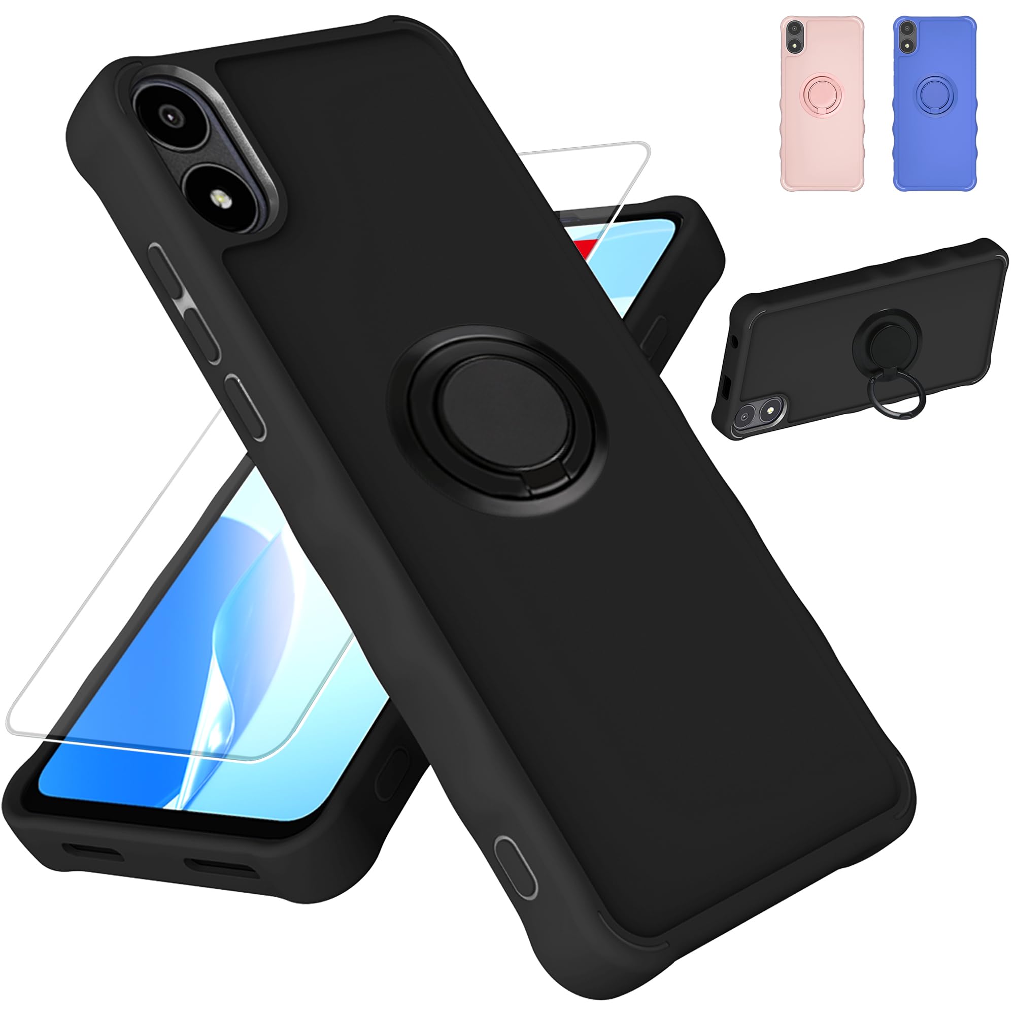 Amazon.com: jioeuinly for AriVoice A67L Case Compatible for Foxx FoxxD A67L  Phone Case Cover [with Tempered Glass Screen Protector][ 2MM Thickening  Super Protection][Ring Support] Black : Cell Phones & Accessories