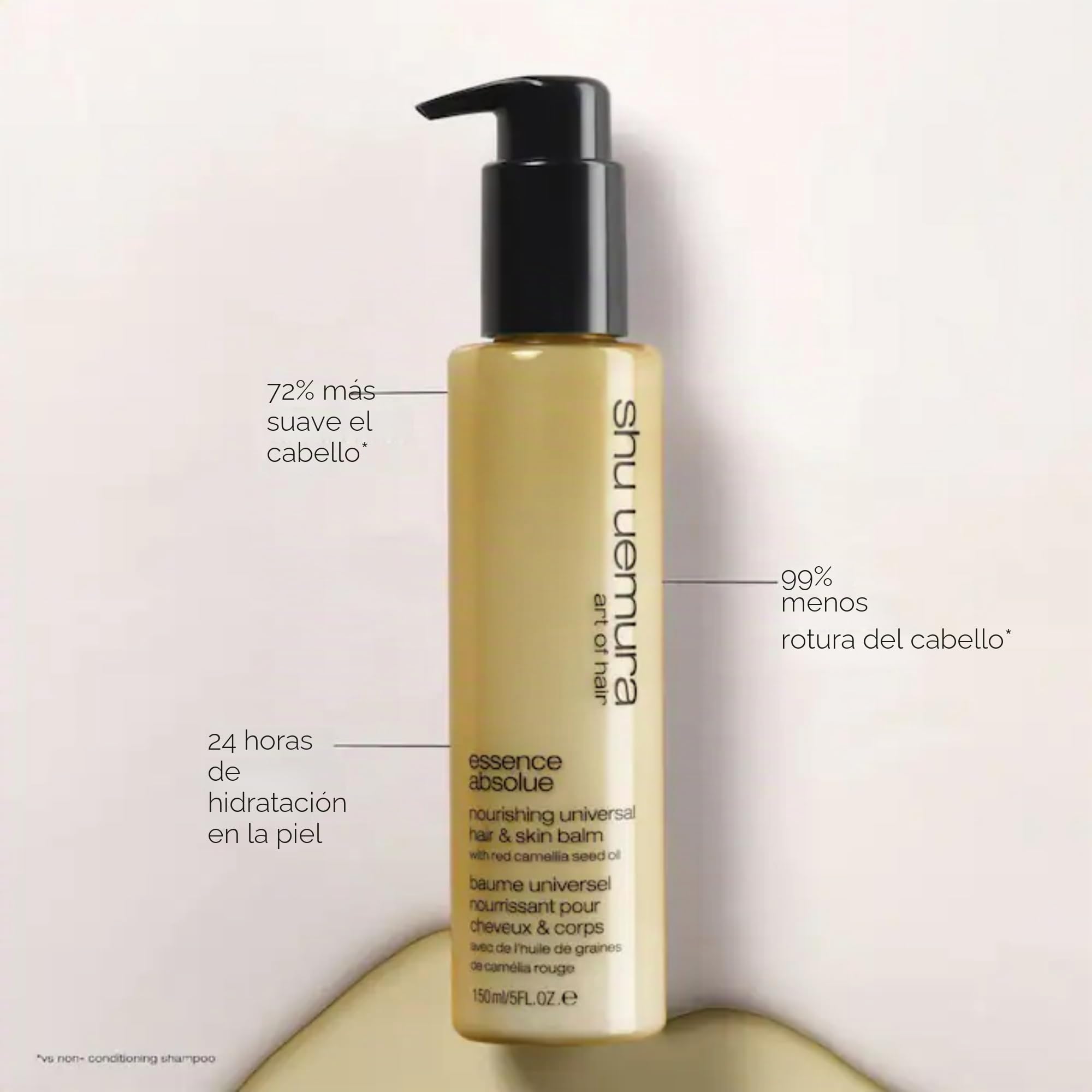 Shu Uemura, Bálsamo Universal Essence Absolue, Para todo tipo de cabello, Con Aceite de Camelia Roja, Nutre, Suaviza y Revitaliza, 150 ml