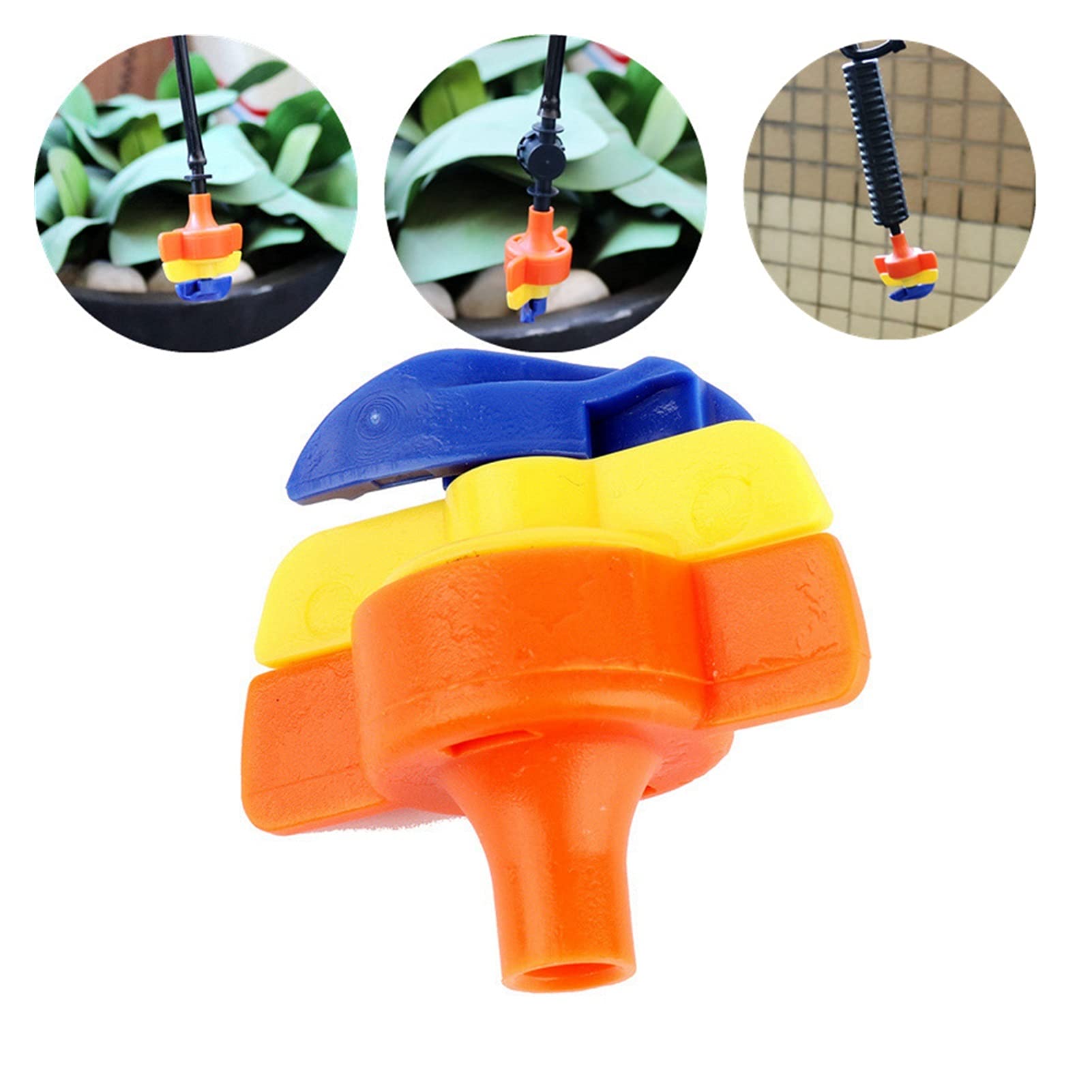 System nawadniania zraszaczy ogrodowych Orange 360 ​​stopni obracający się zraszacz ogród ogrodowy nawadnianie zraszacz wody mikro kropidło trawnik (Color : 50pcs)