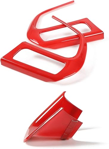 Miniatura 3 de 3 piezas de accesorios interiores de cubierta de volante para Jeep Renegade 2015-2023 para Jeep Compass 2017-2020 (rojo)