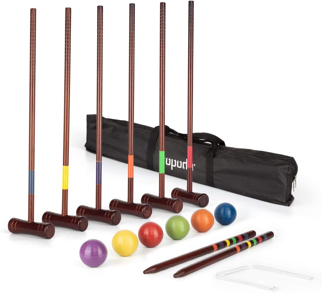 ROPODA Six-Player Deluxe Croquet Set