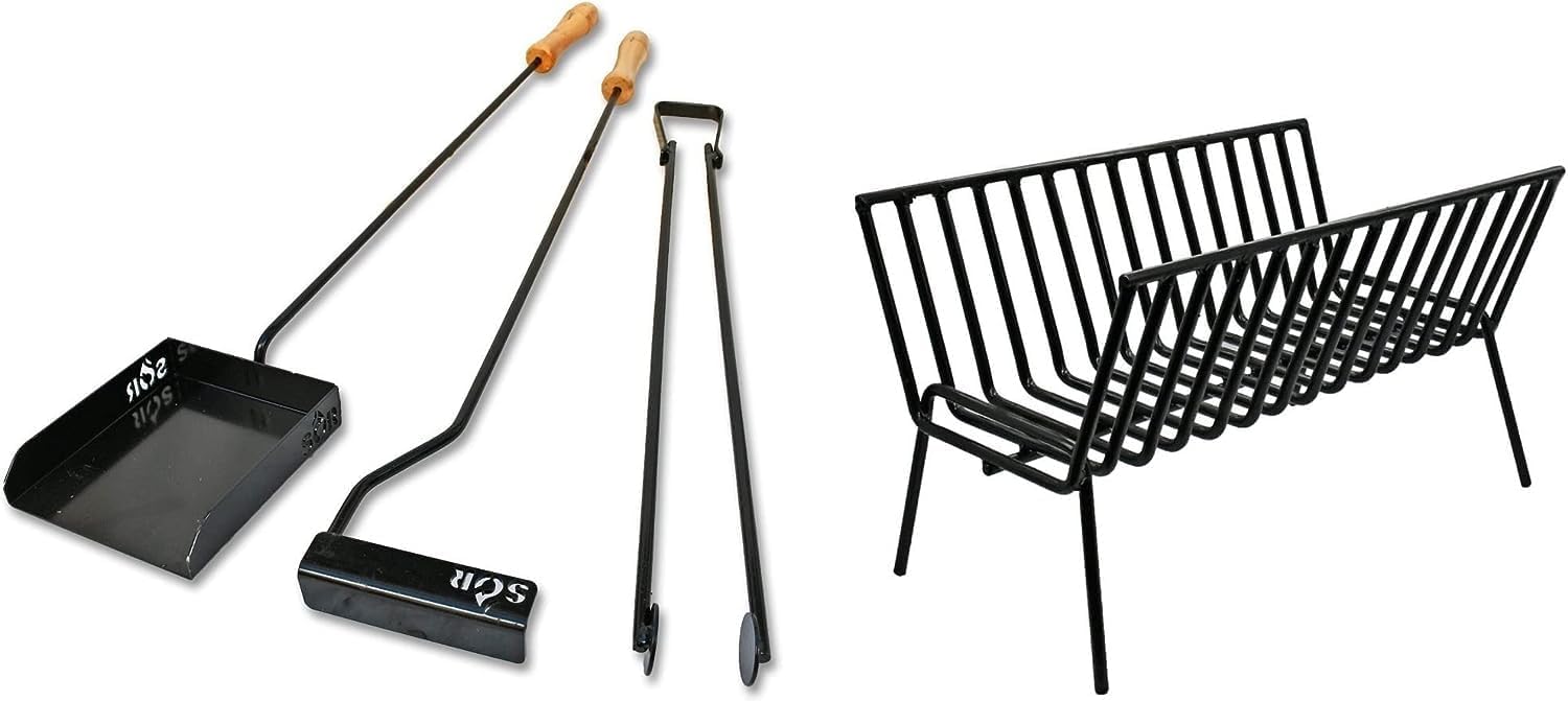 Argentine grill asado brasero parrilla iron.Premium Brasero + BARBECUE KIT (Shovel, Poker and Tongs) - Sor Pampa Grill