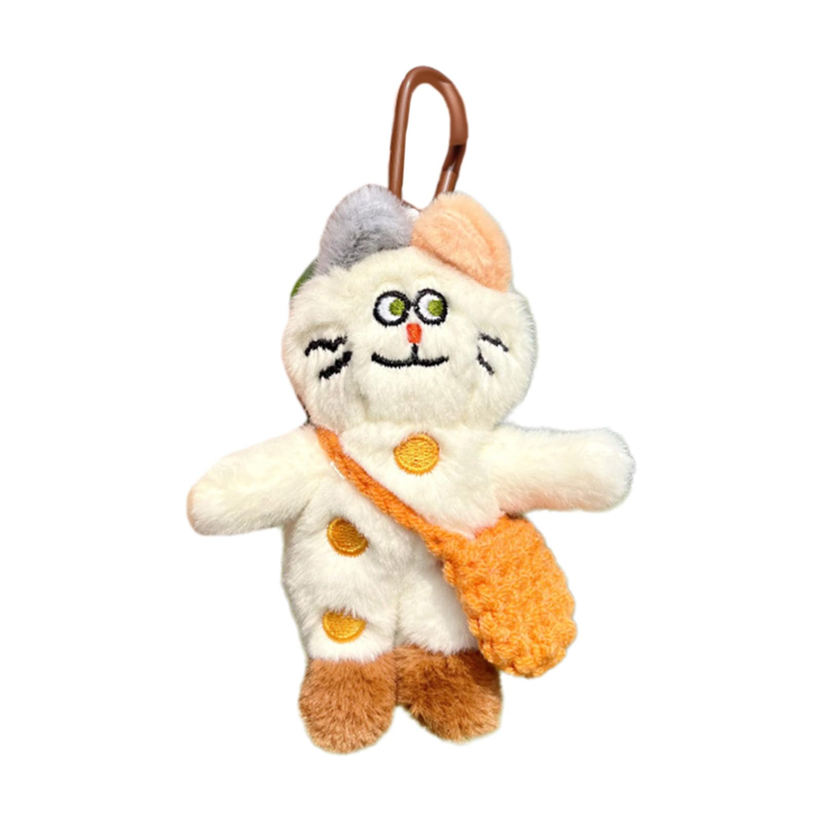 Xanorrg Sweet Cats Plush Keychain Pendant Fashion Rabbits Bag Ornament Polyester Texture Bag Charm Fashion Enthusiasts Clip