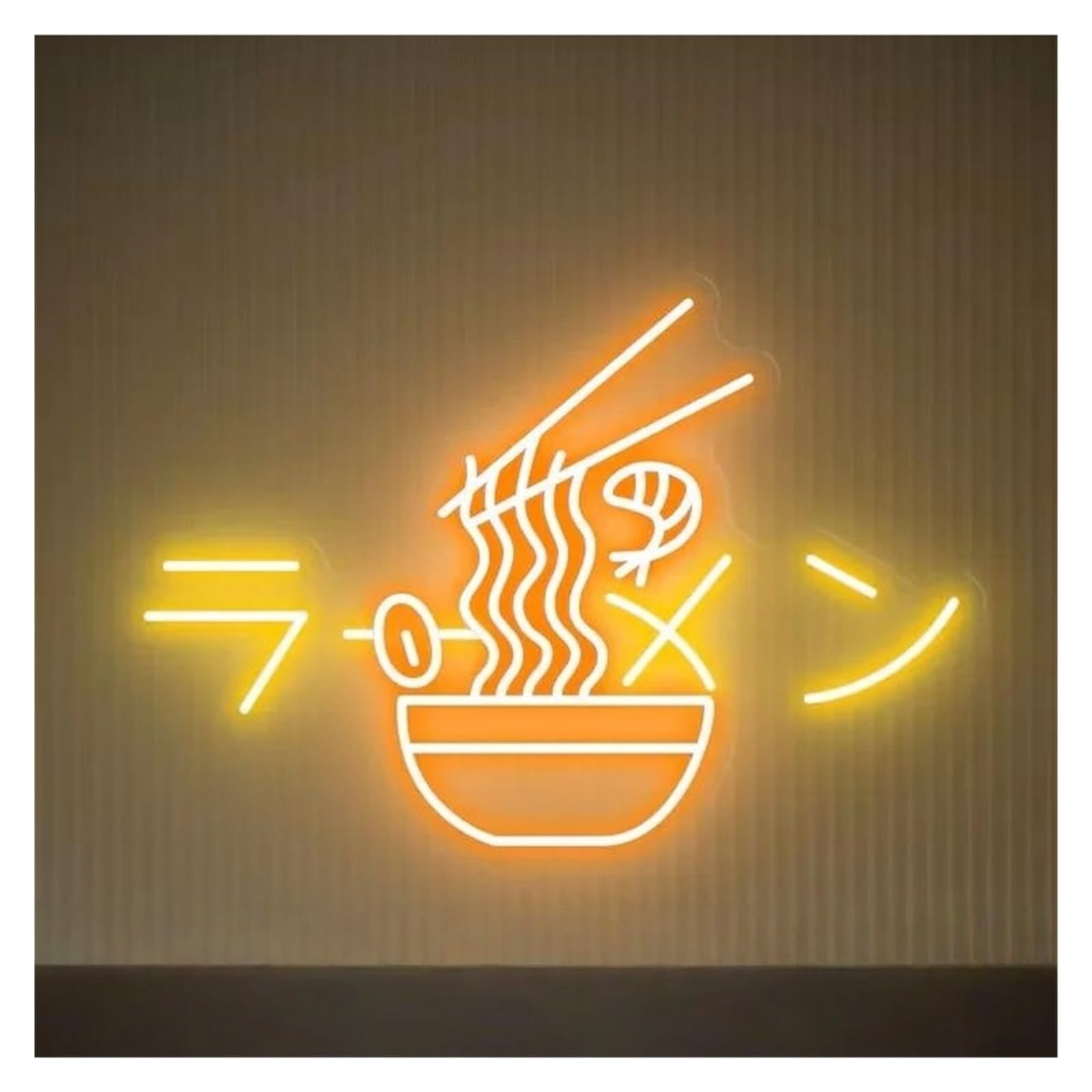 RONGCH Hanging Art Neon Signs Ramen Japanese Noodles Neon Sign Restaurant Business Window Display Decor Dimmable Lamps Make Your Storemore Shiny 45cm(D)