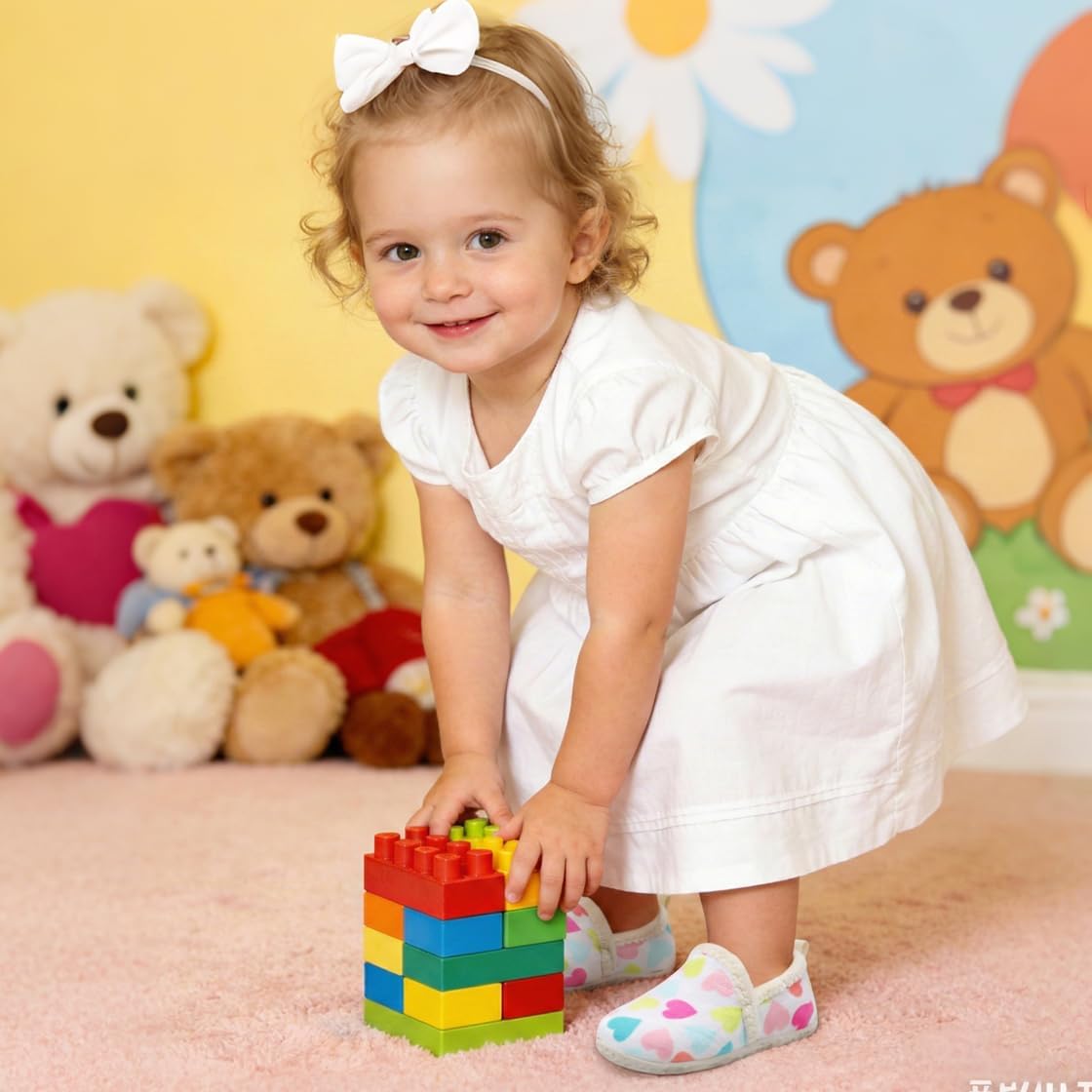 Lefflow Toddler Slippers Boys Girls House Shoes Slip on Baby Sock Shoes Lightweight Outdoor Walking Shoes - Image 2