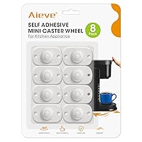 Vista 1 de Aieve Ruedas giratorias autoadhesivas, paquete de 8 rodillos para electrodomésticos de cocina, ruedas para electrodomésticos pequeños, mini ruedas