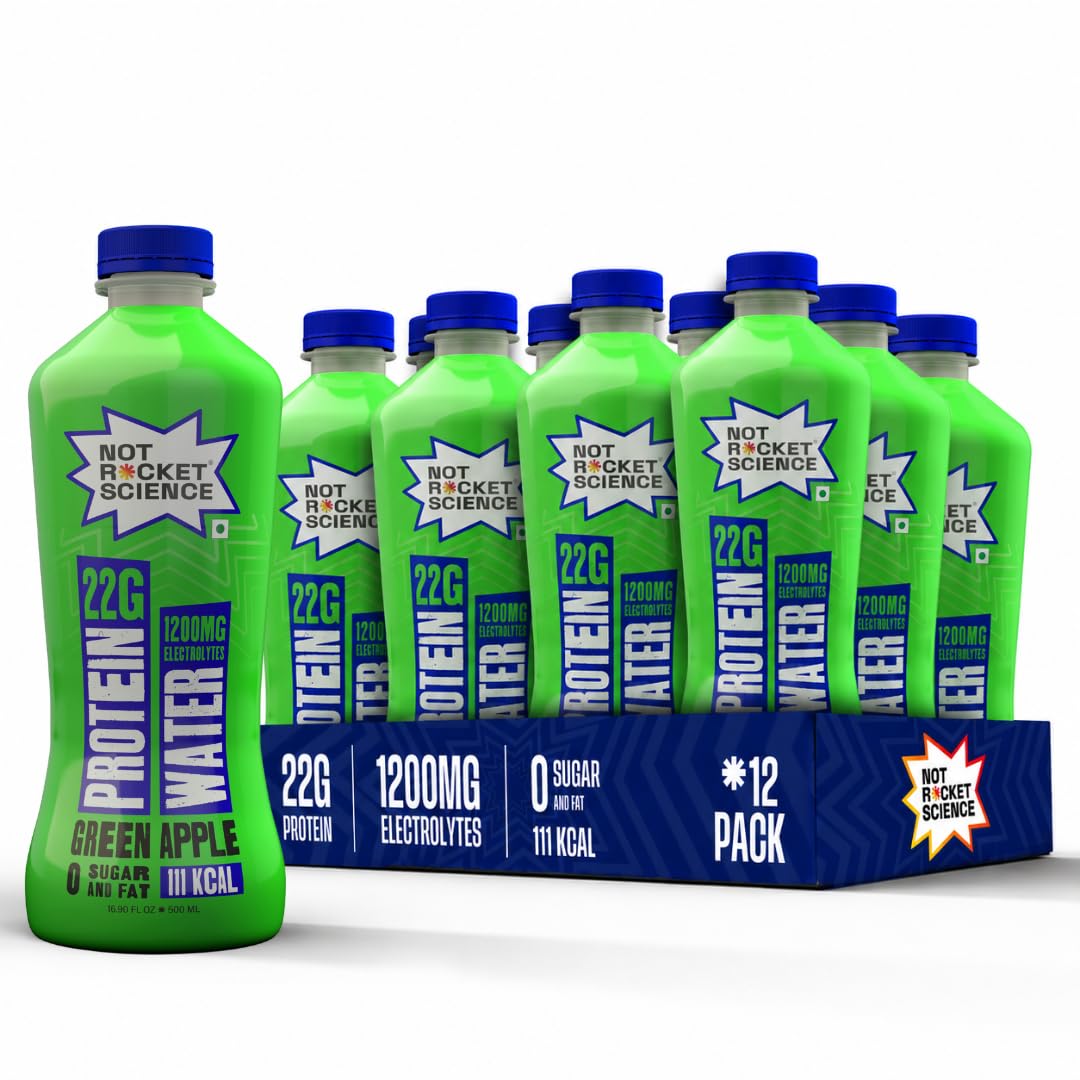 Not Rocket Science Protein Water – Green Apple | 22g Clear Whey Protein Isolate | 1200mg Electrolytes | 5g BCAAs | Zero Sugar | High Protein Drink | 500ml Pack of 6 — Amazon image 8