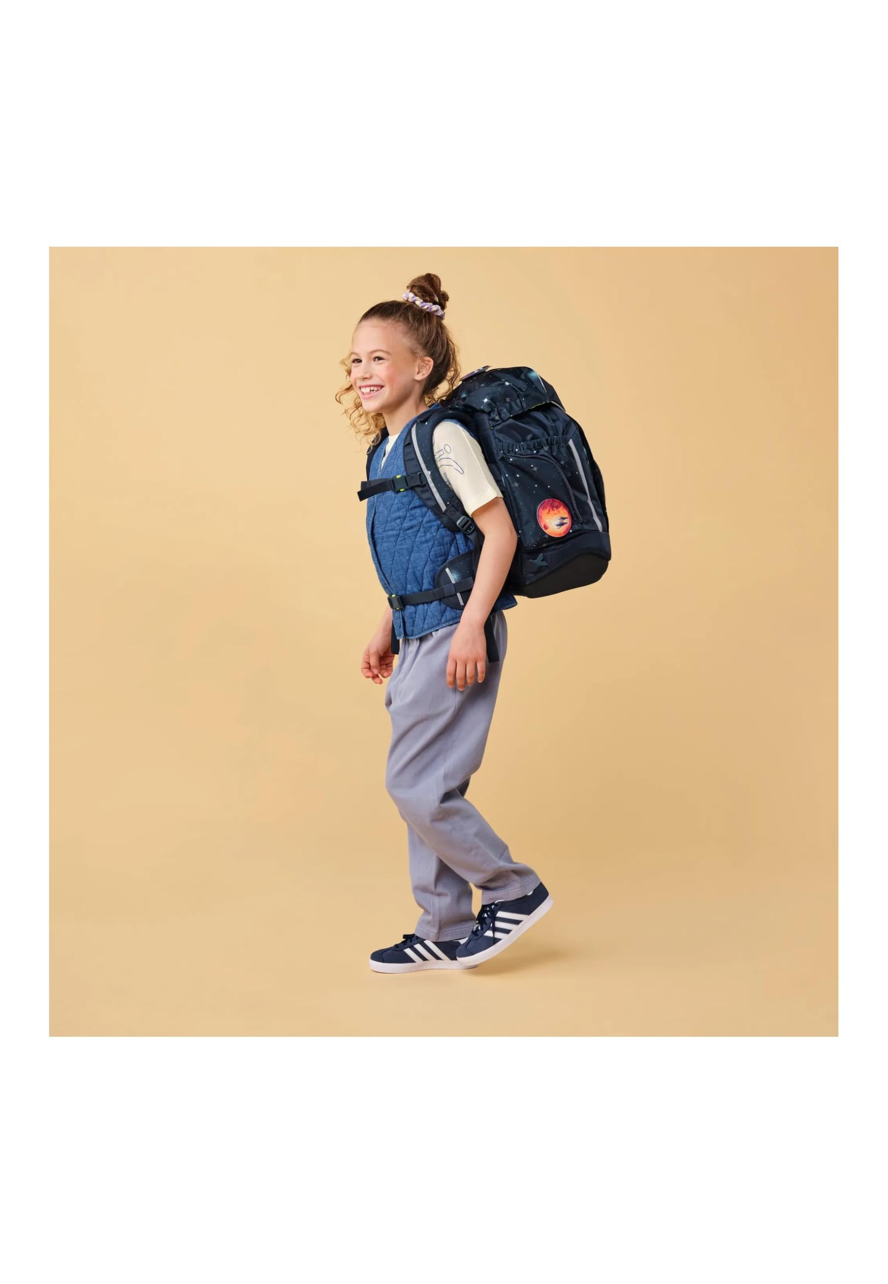 ergobag Maxi Set 6-teilig, ergonomischer Schulrucksack, Vorgänger-Kollektion, Grundschule, ideal für große Kinder ab der 1. Klasse KoBärnikus - Dunkelblau