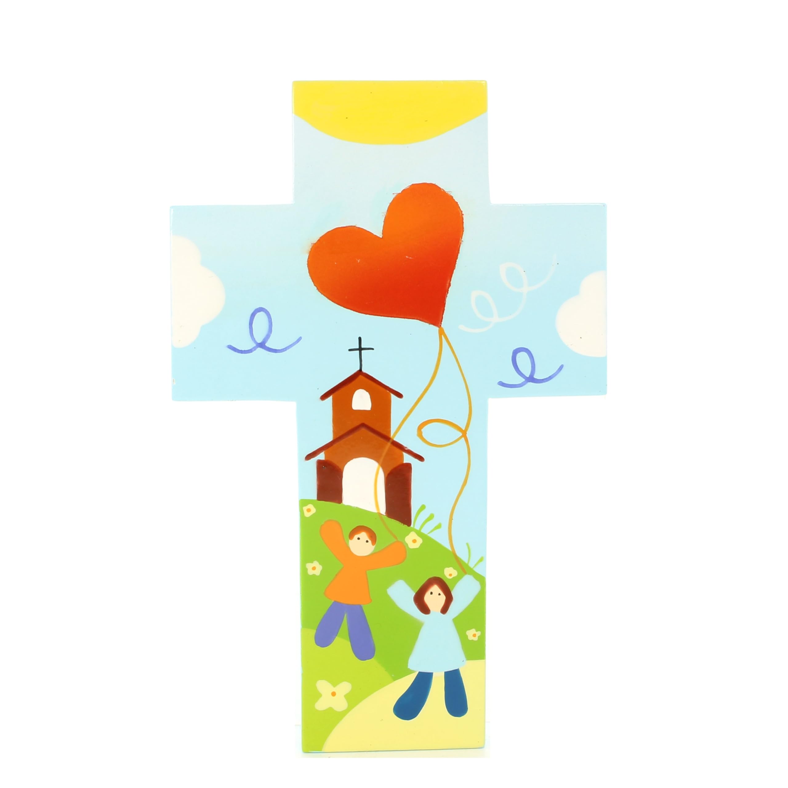 Palais du Rosaire Children's Kite Cross 15 cm - Religious Cross - Wooden Christian Worship