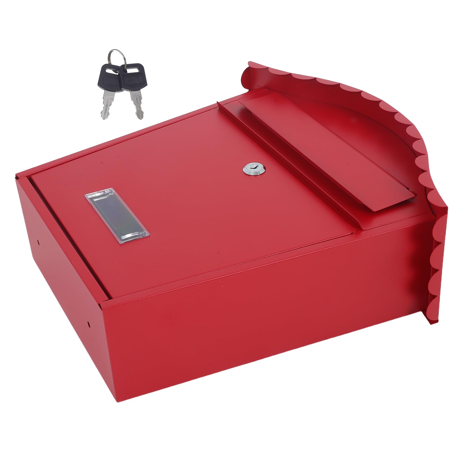 Boîte aux lettres anti-pluie Anneome en fer rouge solide avec serrure contre le vol de courrier