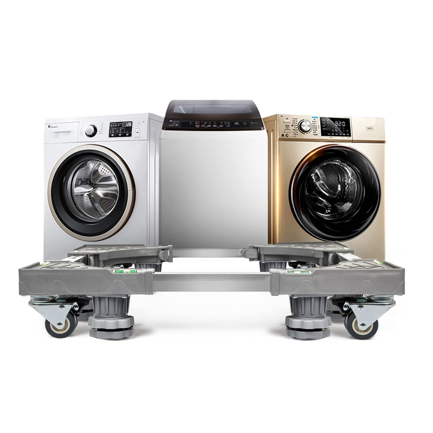 Grandekor Refrigerator Stand Washer Dryer Stand Moving Dolly Rollers