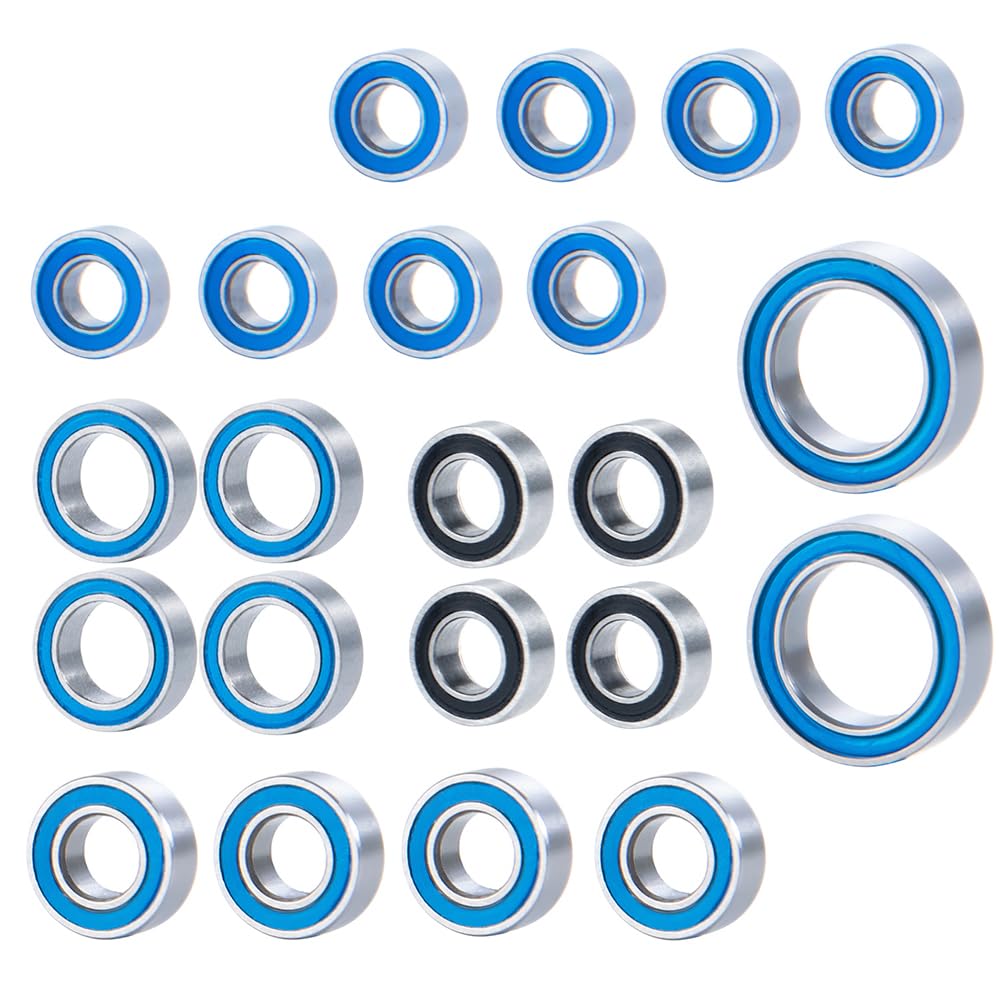 MOHERO 22Pcs TRX4M Sealed Bearing Kit Ball Bearings Set for 1/18 Bronco Defender RC Crawler Car Upgrade Part