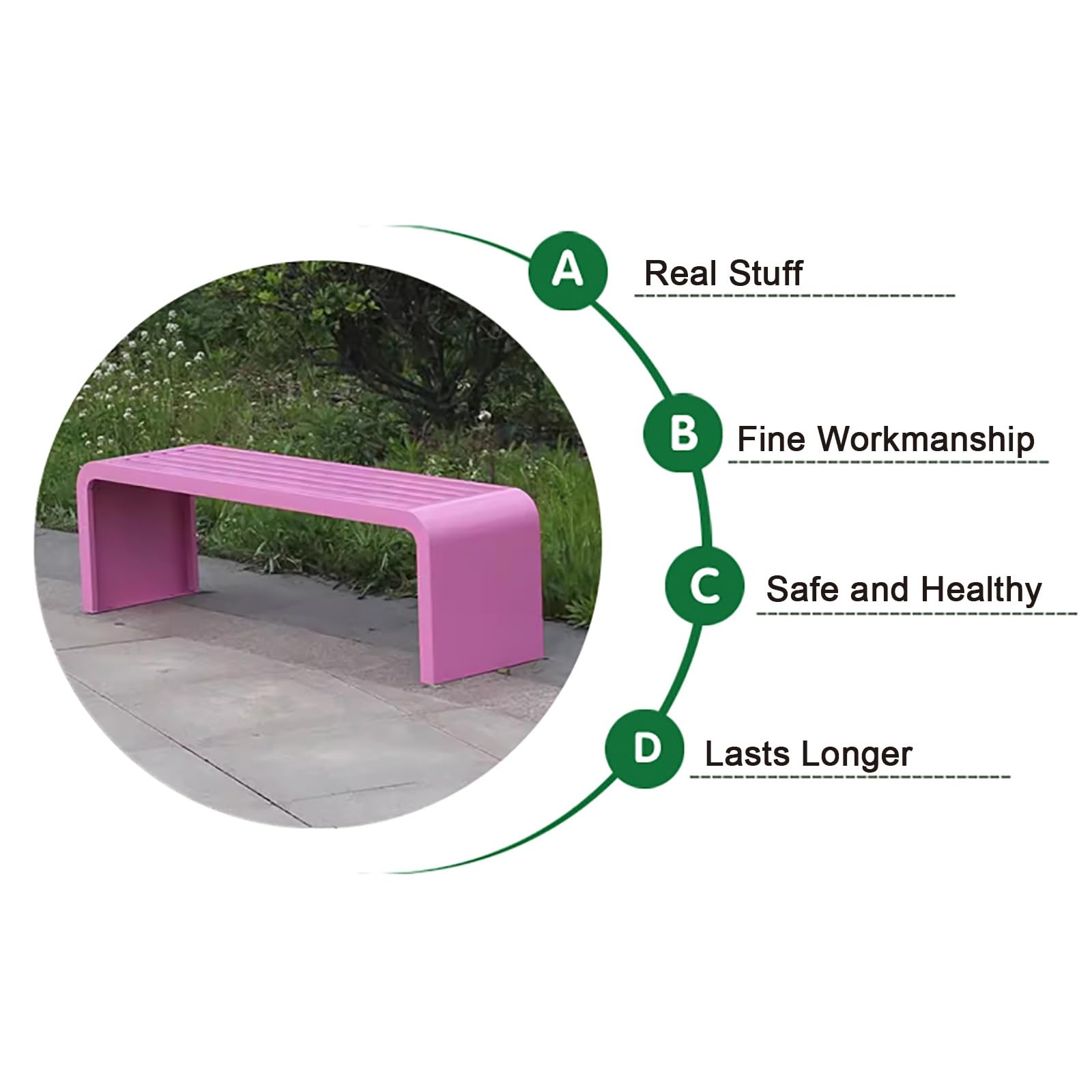 Banco de jardín de metal rojo para exteriores, muebles de patio pequeños para patio, porche y parque, asiento elegante y duradero para jardines y patios