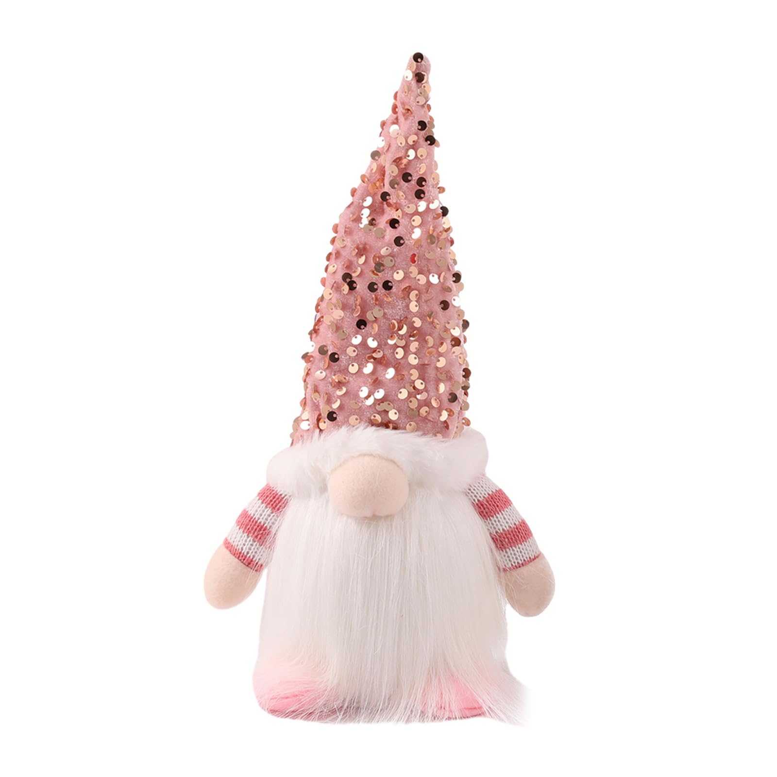 NEWFT Christmas Faceless Sequins Doll with LED Light Christmas Decoration Scandinavian Tomtes Farmhouse Kitchen Tiered