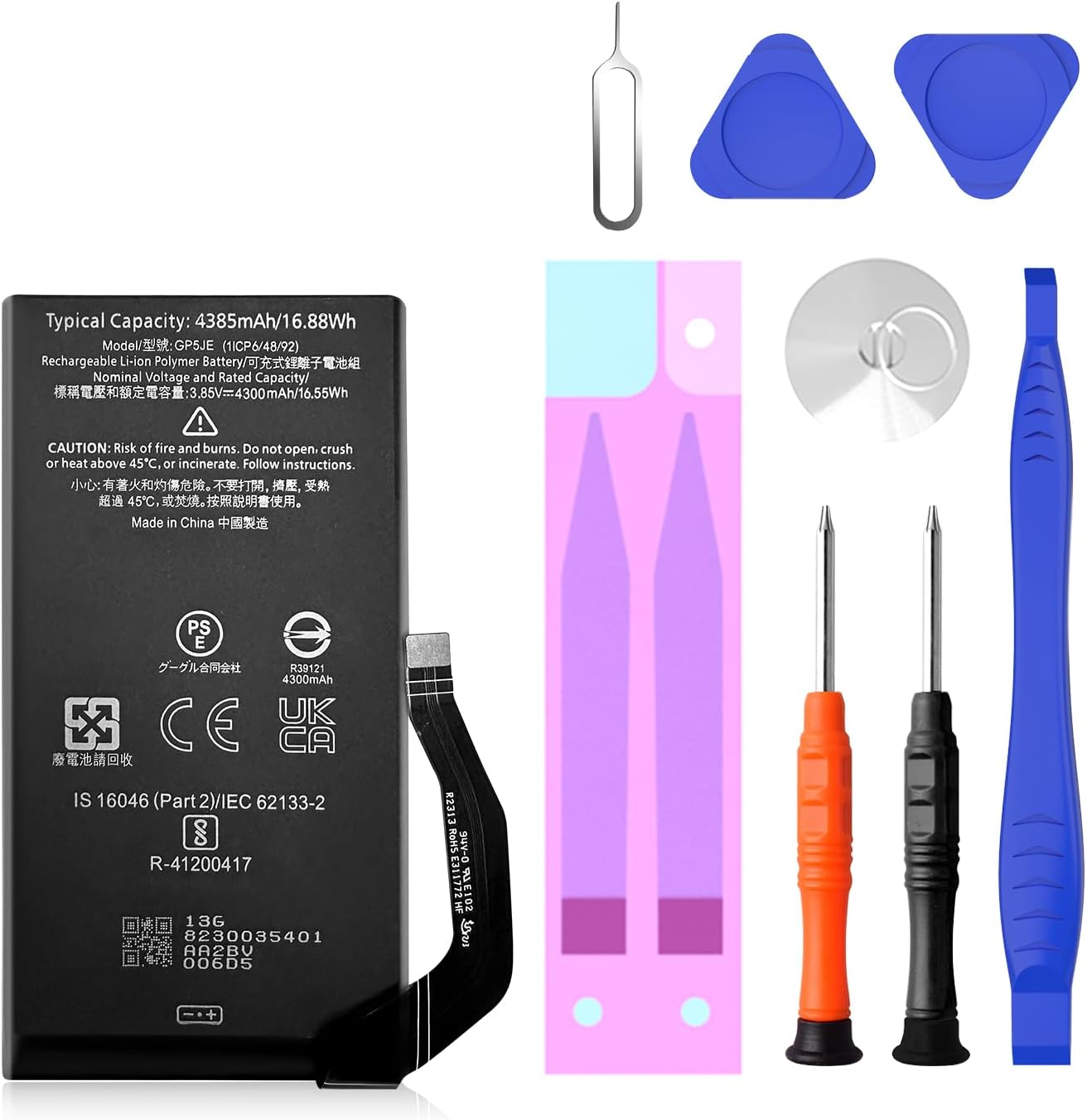 SHENMZ for Pixel 7a Battery Replacement Kits Compatible with Google Pixel 7a 6.1'' Model GWKK3, GHL1X, G0DZQ, G82U8 with Repair Tool Kits