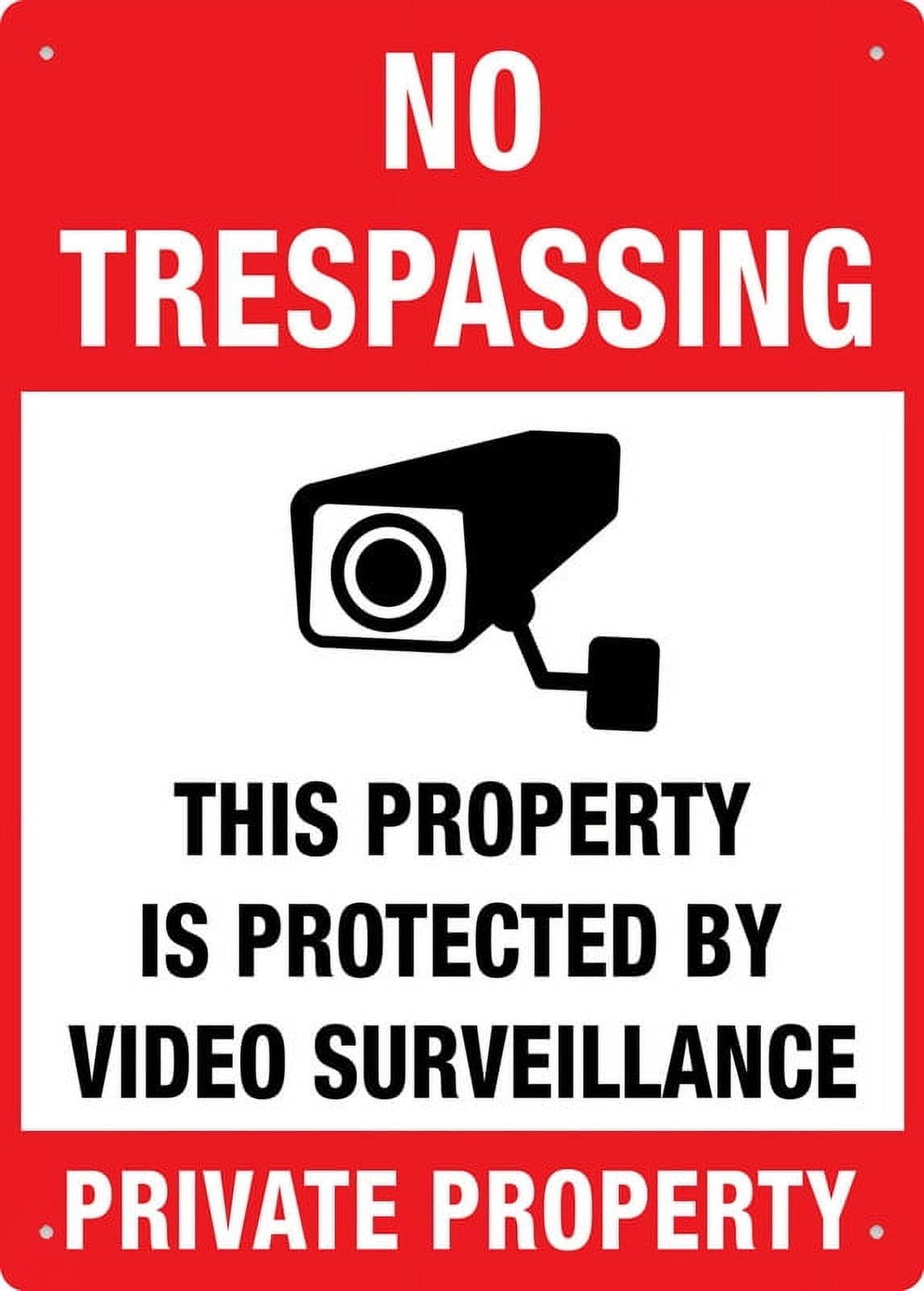 peiyeety No Trespassing Private Property 12x16 Inches Rust Free Aluminum Signs Outdoor, Metal Tin Sign for Home, Business, Yard