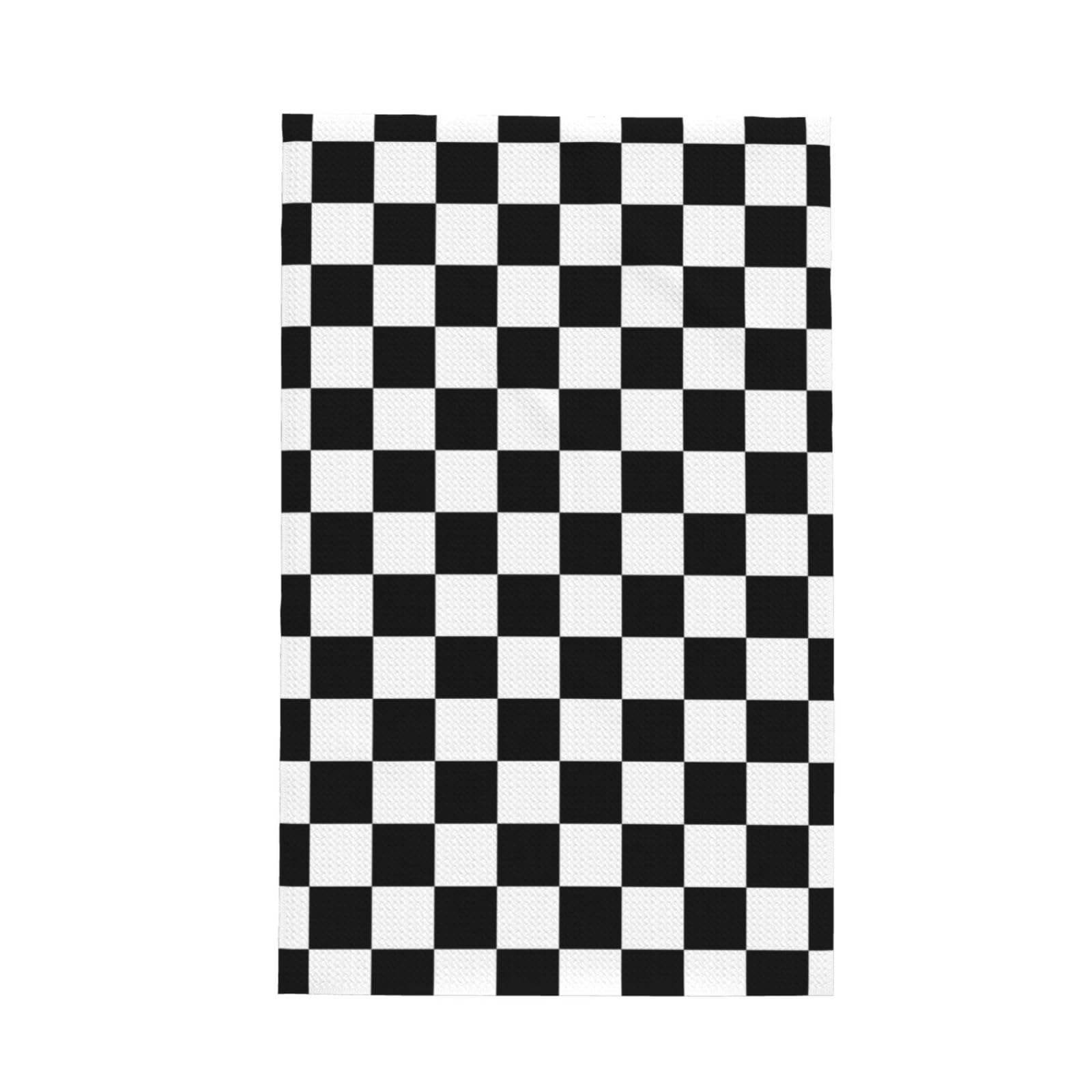 Zouey As Picture Huge F1 Formula One Black & White Chequered,Drying Dish Towels Waffle Tea Towels Kitchen Absorbent Dish Cloth 41 X 66 Cm
