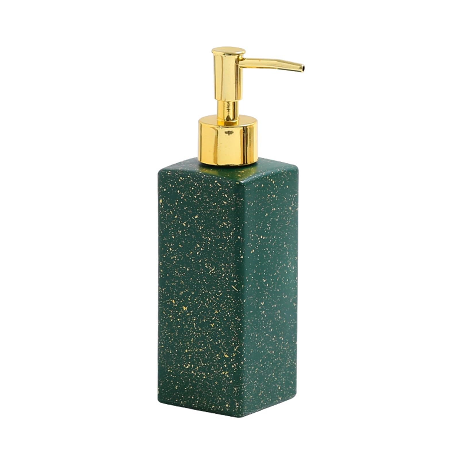 Soap Dispenser Ceramic Hotel Soap Dispenser Home Bathroom Lotion Dispensing Push Bottle(Green)