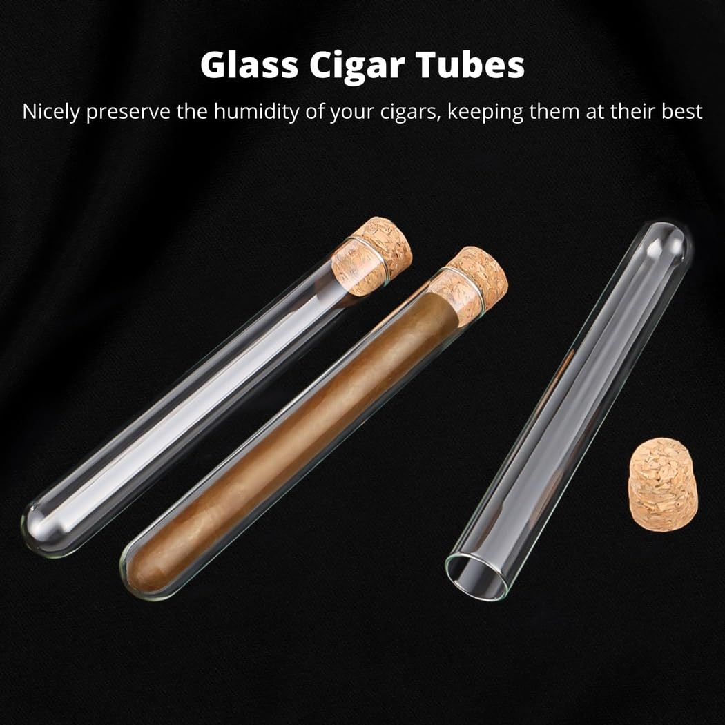 Amazon.com: Chewtoyo 1.1Oz Tubes, Glass Cigar 10 Tubes, Containers Clear  Stoppers Cork with Test for Storage, Bath Salt, Party Scientific Liquid,  Candies, Good Favors, Seal Vials Clear Experiments 0.79×5.91