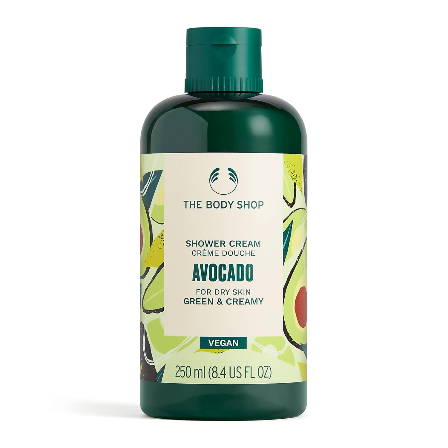 The Body Shop Avocado Shower Cream, for Dry Skin – Cleanses and Nourishes – Vegan – 8.4oz