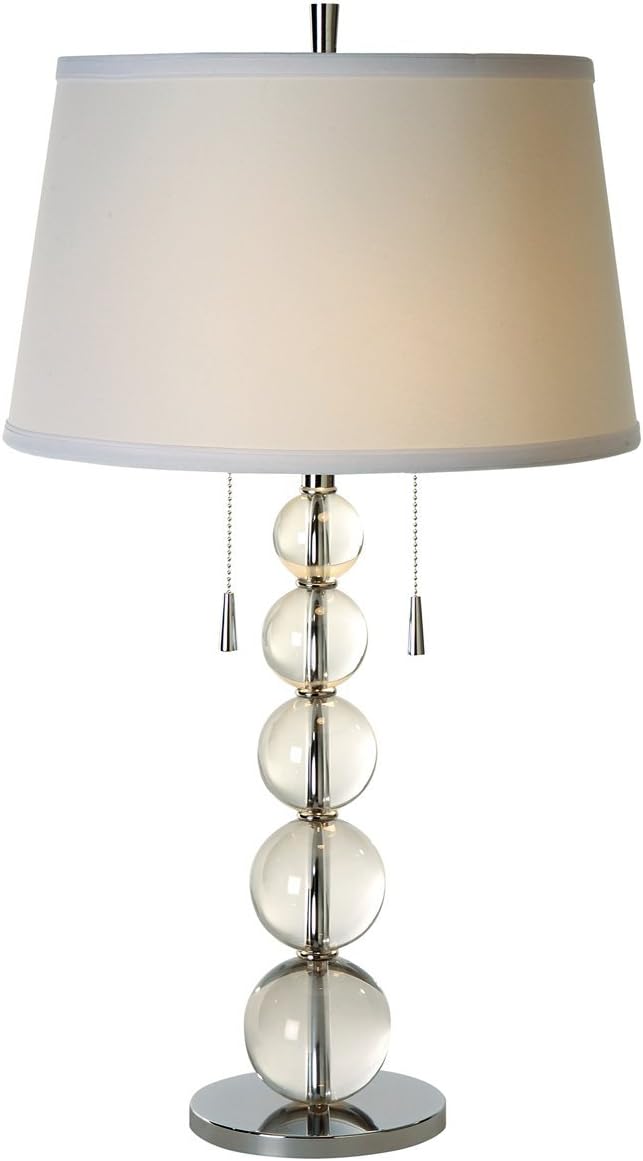TT5800 Palla Table Lamp, 2-Light 200 Total Watts, Polished Chrome