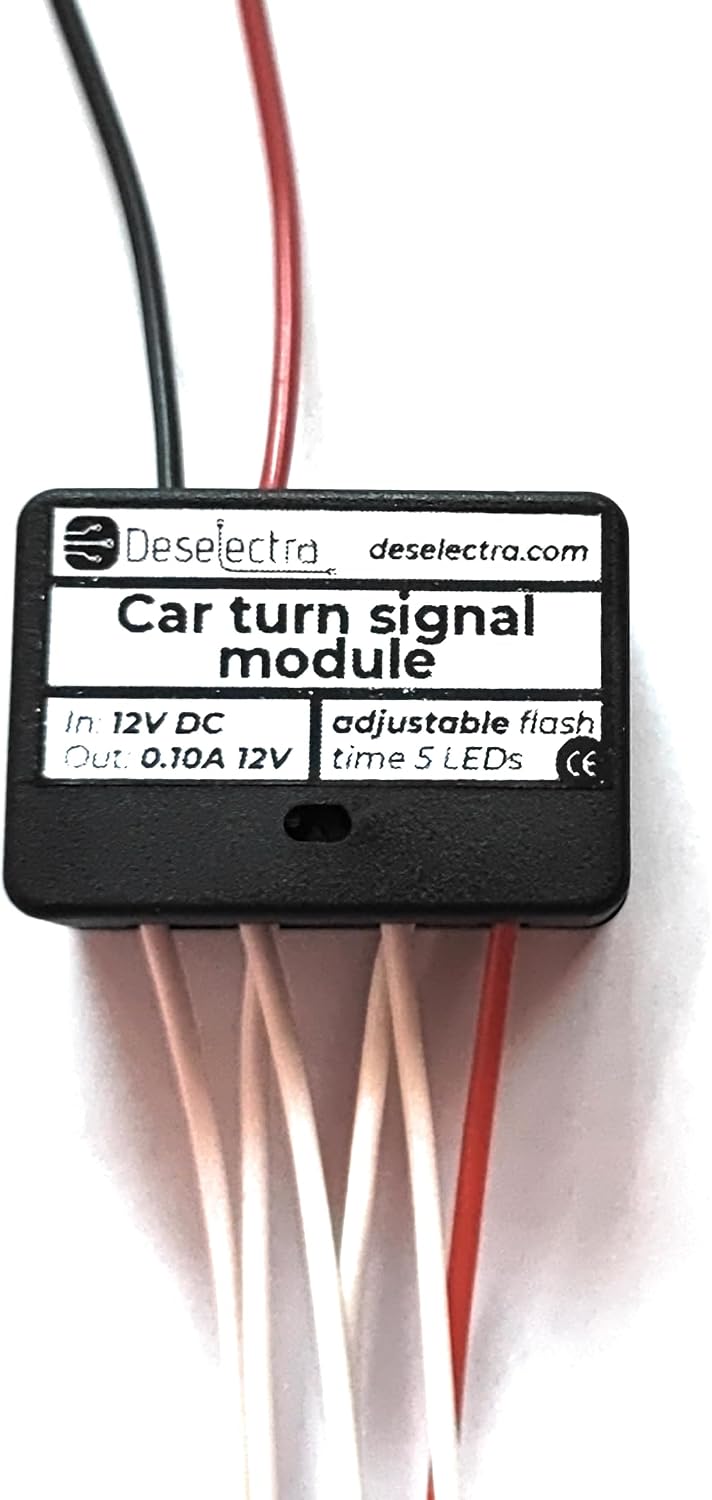 Deselectra Retrofit LED 5-Step Sequential Flash Module Timer Car Turn Signal Light Kit