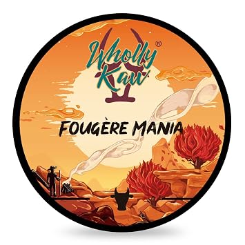Fougere Mania Tallow Shaving Soap. Enriched with Donkey Milk, Water Buffalo Milk, Whey Proteins, Omega 3, Omega 6, Hops Extract. Neroli, Lavender, Amber, Oakmoss, Coumarin, Tonka Bean, Musk, Labdanum