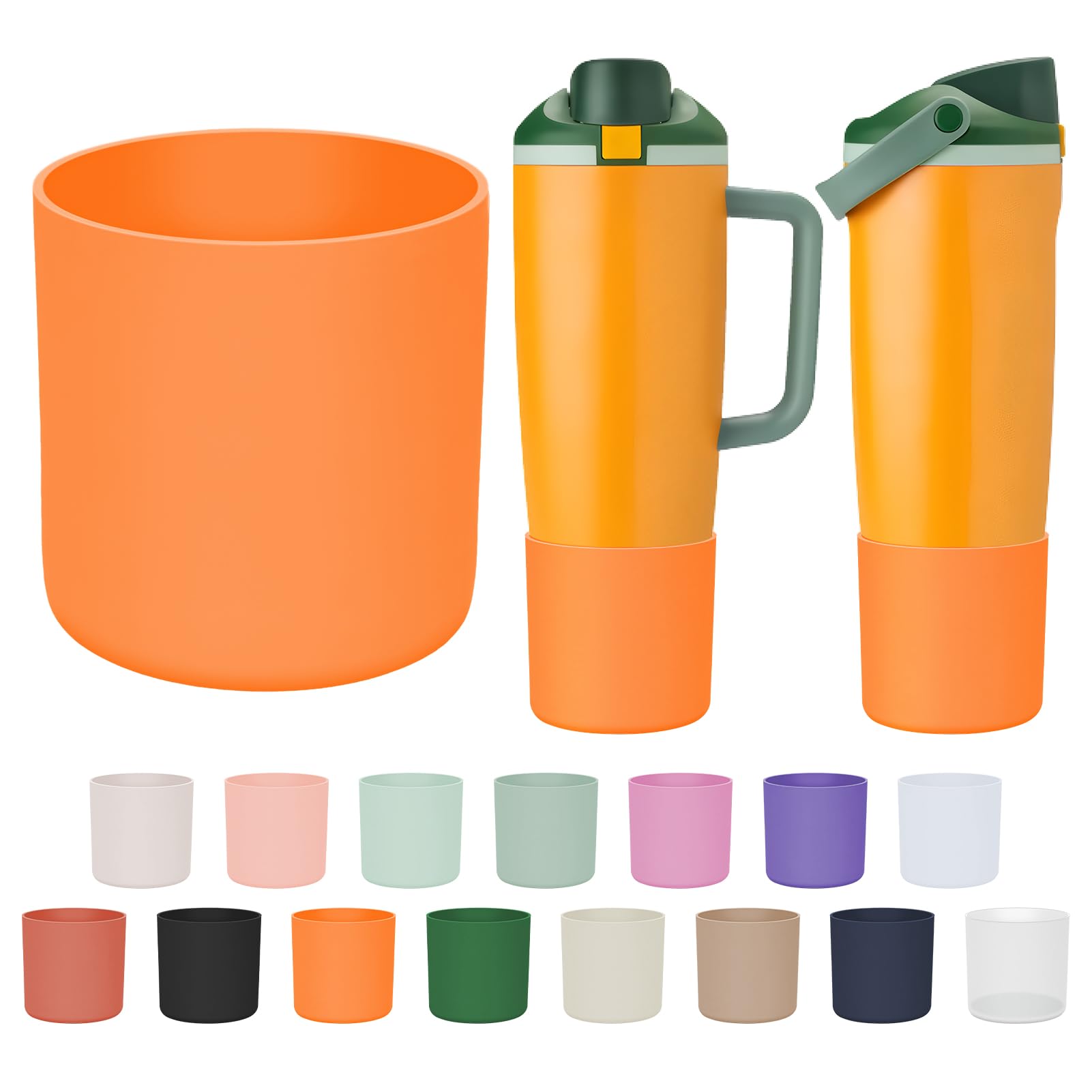 Silicone Higher Boot Compatible with Owala 30oz & 40oz FreeSip Sway Bottles & Tumblers, Large Protection Anti-Slip Bottom Cover Sleeve for Freesip Sway Tumbler and Bottle